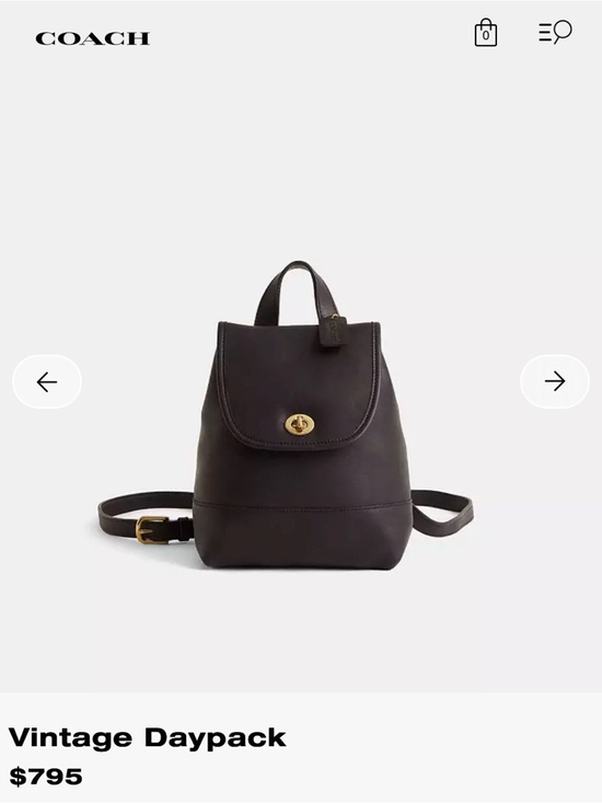 Coach Handbags - Vintage Coach Black Leather Small Daypack Backpack Bag
